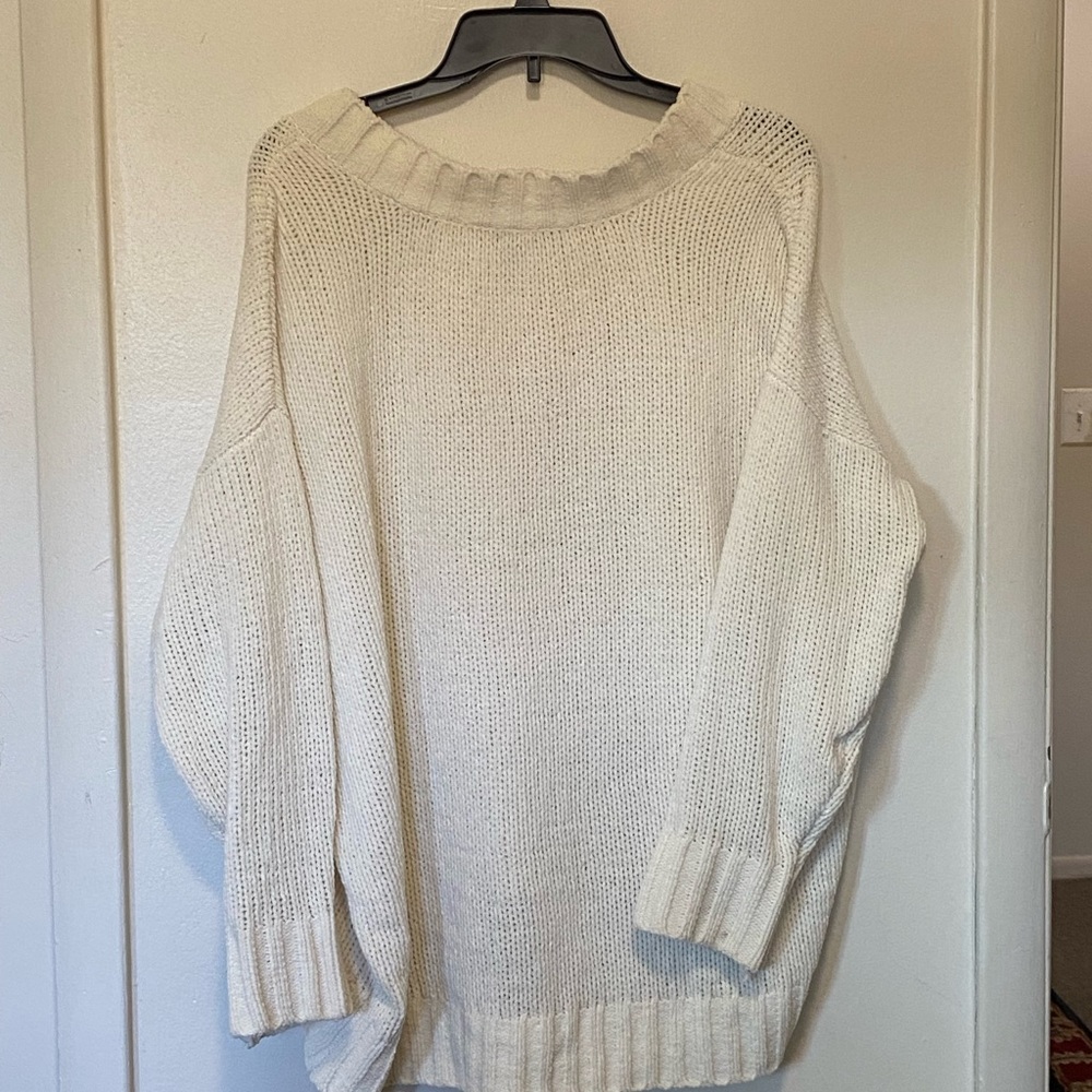cream knit sweater